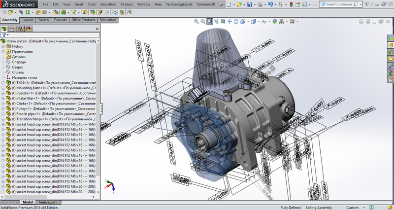 Tolerance 3D - ��������� ���������� �������������� ��������, �������� �������� � ������������� ������������ �� 3D ������� SolidWorks.